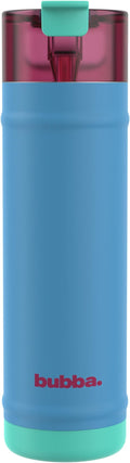 bubba 24 oz Dualsip Insulated Stainless Steel Water Bottle with Straw - Reusable, Leakproof, Lightweight, Dishwasher Safe, Lead-Free and BPA-Free, Blue Ribbon