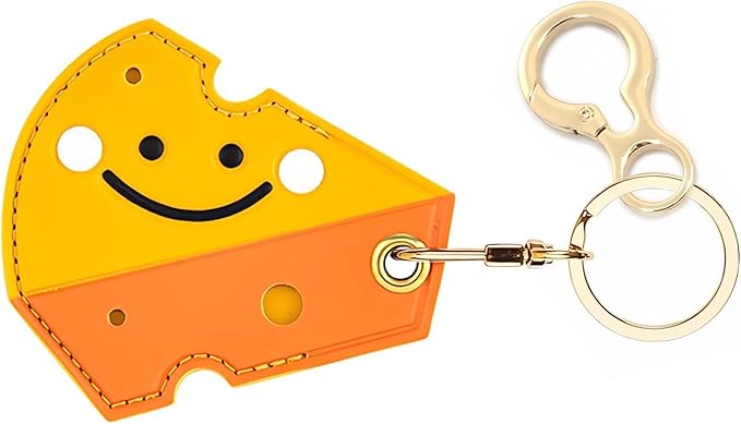 Leather Keychain Holder Case Compatible with AirTag,Cute air tag Cover with Keychain Ring,GPS Tracker Case for Keys