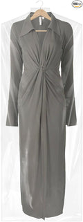 100 Pack 23.6"x70" Garment Bags for Hanging Clothes, Thick Clear Plastic Dry Cleaning Covers for Closet Storage & Travel