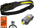 Headlamp 3 Packs,230° Wide Beam Super Bright Head Lights,Detachable Mini flashligh,Type-C USB Charging,9 Light Modes,Lightweight for Rock Climbing, Running, Repairing, Fishing, Cycling (1, Black)