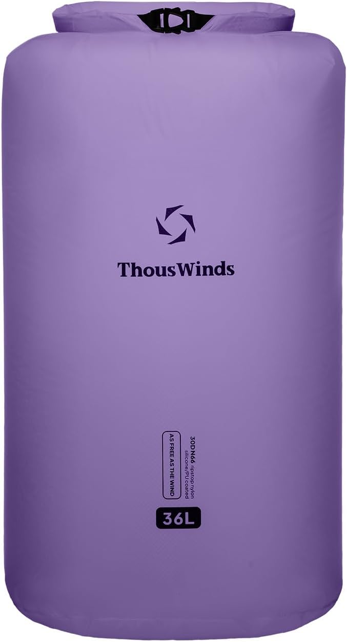 Thous Winds Waterproof Dry Bag - 36L Large Capacity Roll Top Waterproof Dry Sack Keeps Gear Dry for Kayak, Hiking, Camping Outdoors