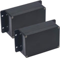 2 Pack Project Box IP65 Waterproof Junction Box ABS Plastic Black Electrical Boxes DIY Electronic Project Case Power Enclosure with Fixed Ear 6.22 x3.54 x2.36 inch(158x90x60mm)