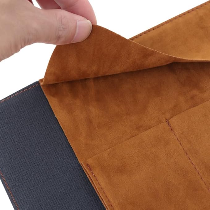 Cabilock Roll up Pencil Case Vintage Map Pu Leather Pencil Pouch Organizer for Artists Writers Travel School with Large Capacity and Secure Strap 2 Pack