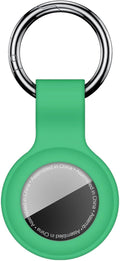 Linsaner Case for AirTag 2nd Gen (2026) & 1st Gen, Silicone Holder Keychain Key Ring, Protective Cover for Apple for Air Tags, GPS Finder Accessories for Bags, Pets, Kids, Luggage, Grass Green