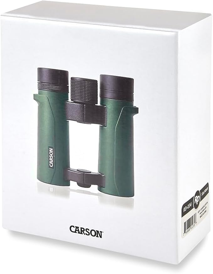 Carson RD Series 10x34mm Open-Bridge Waterproof Compact High Definition Binoculars