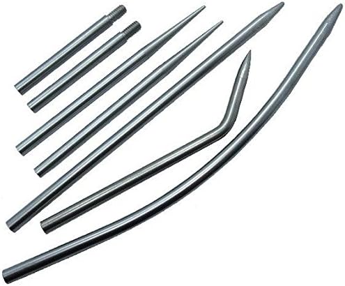 550 Type III Paracord FID, Lacing, Stitching Needles by Jig Pro Shop (Stainless Steel Master Set)