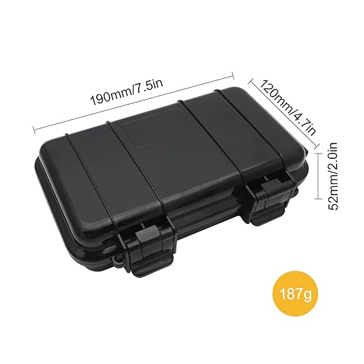 SEIWEI Outdoor Sealed Waterproof Safety Case Plastic Tool Dry Storage Box For Electronic Equipment Camping Outdoor Tool - Large Box(B), Black