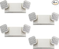 Lithonia Lighting Basics LED Emergency Light, Dual Adjustable Heads, Wall Mount, Damp Rated, 90-Min Backup, 120/277V, White, 4-Pack (EU2C CP4), Deal for stairways, hallways, and Egress Paths