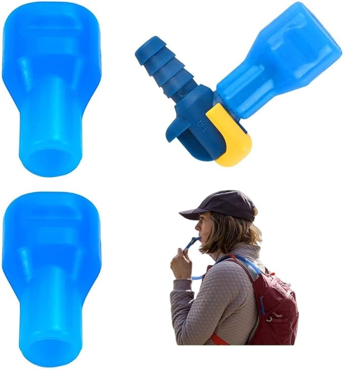 3 Piece Set Bite Valve Replacement Mouthpiece Bite Valve Tube Nozzle Replacement Replacement Bite Valve for Outdoor Backpack Hydration Bladder Reservoir