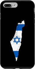 Israel National Flag Distressed Map Case for iPhone 7 Plus/8 Plus