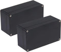 2 Pack Project Box IP65 Waterproof Junction Box ABS Plastic Black Electrical Boxes DIY Electronic Project Case Power Enclosure 6.22"x3.54"x2.36"(158x90x60mm)