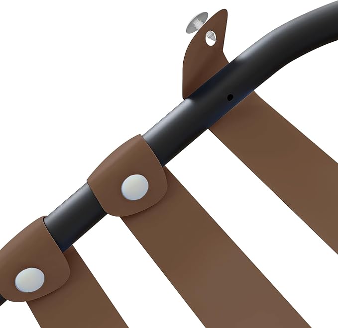 Vinyl Straps for Patio Chair Repair Kit 2'' Wide 10 Ft Long Replacement Straps + 10 Free Rivets for Outdoor Lawn Furniture Chaise Lounge Repair (Brown)