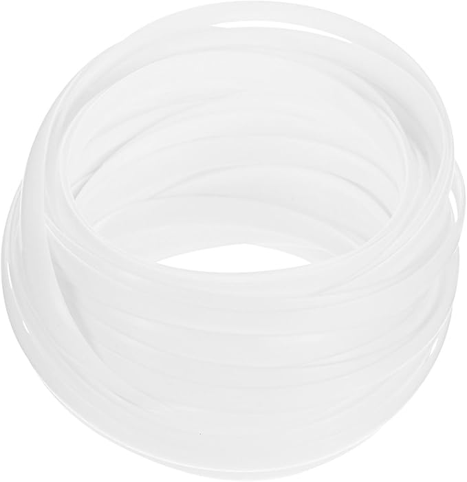 M METERXITY 1-Pack Wicker Repair Kit, 8mm x 33ft/10m Plastic Flat Rattan Replacement Supplies for Patio Furniture Repair/Basket Making/Chair Weaving, Synthetic Woven Rattan [White]