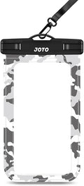 JOTO Up to 7" Universal Waterproof Phone Case for iPhone 17 Air 16 15 14 13 12 11 Plus Pro Max, IPX8 Cellphone Dry Bag XR X SE, Galaxy S23 S22 S21 S20+ S20 S10 Plus Note, Pixel -CamoGrey