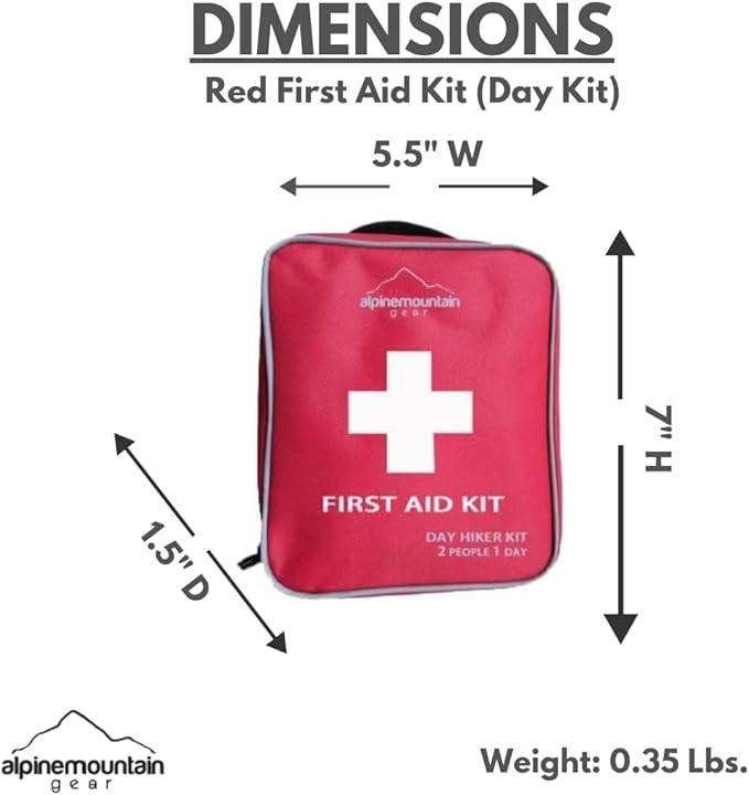 First Aid Kit, Day Kit 2-Person First Aid - Compact Emergency Medical Kit with Bandages, Gauze, and More