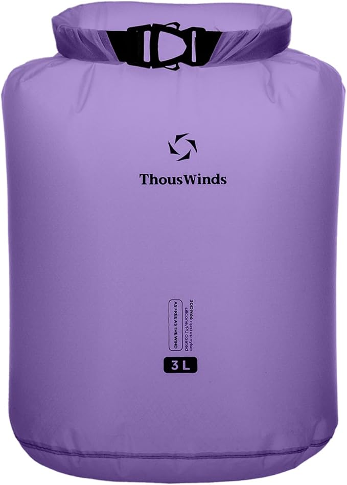 Thous Winds Waterproof Dry Bag, Ultralight 3L/6L/12L/24L/36L Roll Top Lightweight Dry Sack for Kayaking, Swimming, Camping, Hiking, Beach