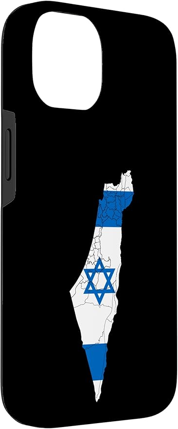 Israel National Flag Distressed Map Case for iPhone 14