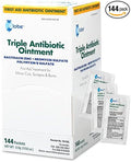 Globe (144 Pack) Triple Antibiotic Ointment 0.9g Single Packet, First Aid Kit for Minor Scratches, Wounds, Cuts and Burns, Prevents Infection Active Ingredients Compare to Leading Brand, Travel Size