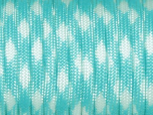 7 Strand Core 550lb Paracord Parachute Cord Lanyard Mil Spec Type III-100ft (Acid Blue Camo(49#))