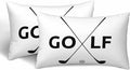 Black Golf Clubs Pillow Covers 12 X 20 Sports Themed Decor Symbol Golf Set of 2 Pillow Cases Velvet Outdoor Throw Cushion Pillowcases Decorative for Home Bed Sofa Couch Hotel