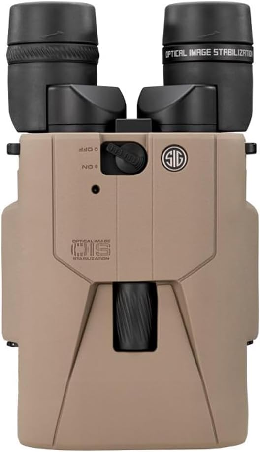 SIG SAUER ZULU6 HDX PRO 14x50mm Waterproof Fogproof Durable FDE Image Stabilized Hunting Binoculars, Multicoated Anti-Glare Lenses, Up to 40 Hours Runtine, Carrying Case & Carrying Strap Included