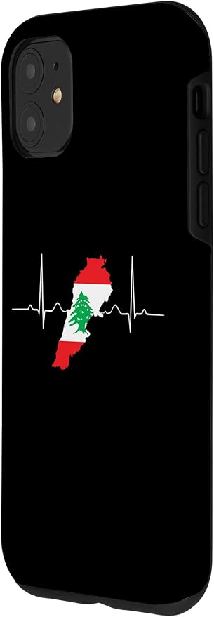 Lebanon Heart Lebanese Heartbeat Vintage Lebanon Map Case for iPhone 11