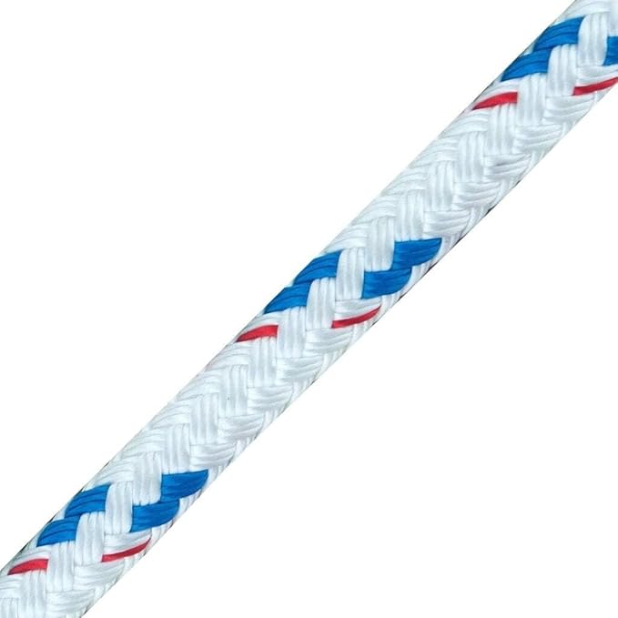 New England Ropes 3/16in (5mm) Sta-Set White 100 Feet Long