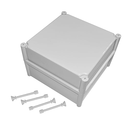 LeMotech Waterproof Dustproof IP67 Junction Box DIY Case Enclosure Gray 11 x 11 x 7.1 inch (280 x 280 x 180 mm)