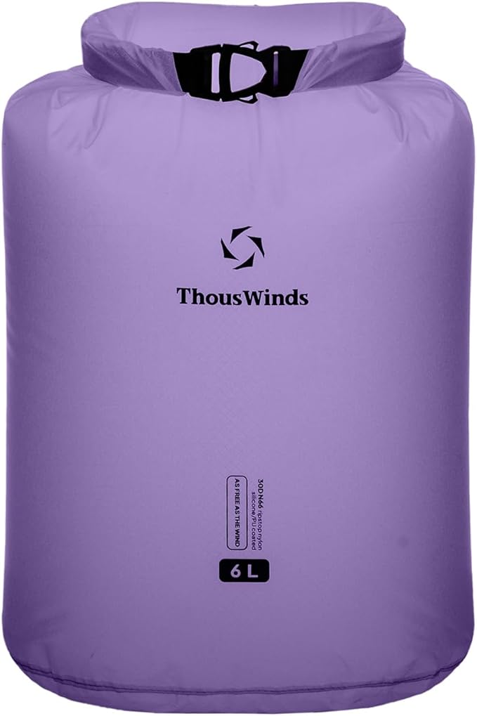 Thous Winds Dry Bag Waterproof, 3L/6L/12L/24L/36L Roll Top Lightweight Dry Sack for Kayaking, Boating, Swimming, Camping, Beach, Travel