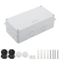 LeMotech Junction Box, Electrical Box IP65 Water Resistant Dustproof ABS Plastic Project Enclosure for Electronics White 7.9 x 3.9 x 2.8 inch