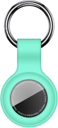 Linsaner Case for AirTag 2nd Gen (2026) & 1st Gen, Silicone Holder Keychain Key Ring, Protective Cover for Apple for Air Tags, GPS Finder Accessories for Bags, Pets, Kids, Luggage, Mint Green