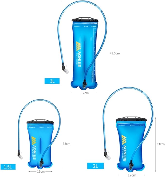 AONIJIE Hydration Bladder 3L Water Reservoir, Leakproof Water Storage Bladder Bag, BPA Free, Large Opening, for Hiking Camping Running