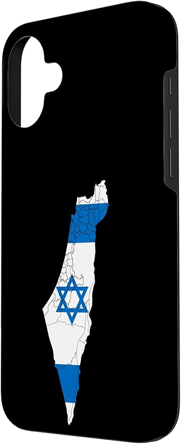 Israel National Flag Distressed Map Case for iPhone 16 Plus