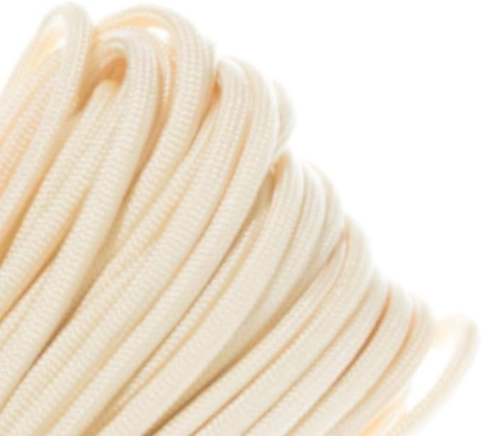 Paracord Planet Solid Color 550lb Paracord – 7 Strand Type III Nylon Cord for Indoor and Outdoor Tasks – Cream (1,000 ft)