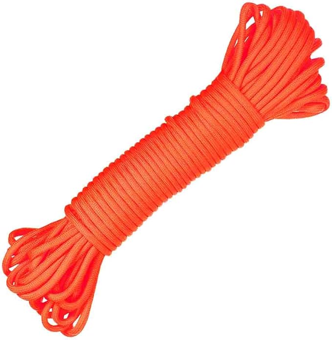 Paracord Planet Solid Color 550lb Paracord – 7 Strand Type III Nylon Cord for Indoor and Outdoor Tasks – Orange (10 ft)