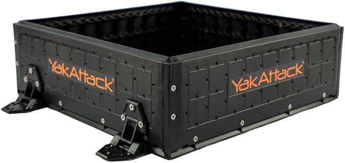 YakAttack ShortStak Upgrade Kit for BlackPak Pro | 16" x 16" – Black | Kayak Crate Expansion Layer with GridLoc Panels & Hardware | Stackable Add-On | Made in USA