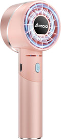 AMACOOL Portable Handheld Turbo Fan, Mothers Day Gifts for Mom Her Women Girl, Cool Metal Body, Rechargeable Battery Personal Fan, Mini Pocket Fans for Camping Outdoor Travel Cruise Makeup Essentials
