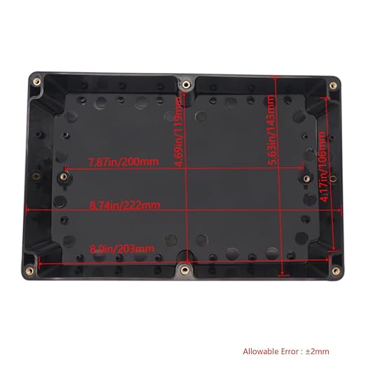 Project Box IP65 Waterproof Junction Box ABS Plastic Electrical Boxes DIY Electronic Project Case Power Enclosure 9.06x5.90x3.43 inch (230 x 150 x87 mm)