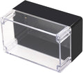 Project Box IP65 Waterproof Junction Box ABS Plastic Black Electrical Boxes DIY Electronic Project Case Power Enclosure Clear Cover 7.87"x4.72"x4.45"