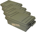 MTM ACR4-18 Ammo Crate Utility Box-Carry up to 65lbs of gear-Stackable design,double padlock for security - Water-resistant O-ring seal - Army Green,(Pack of 4)