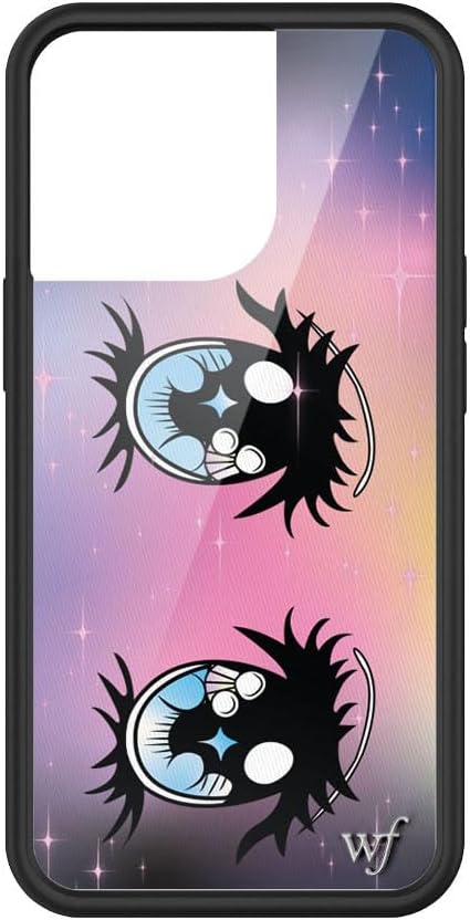Wildflower Cases - Compatible with iPhone 13 Pro | Protective Black Bumper, 6.5ft Drop Test Certified, Women Owned Small Business | Trendy Eyes Anime Cool | Collab- Sandy Liang