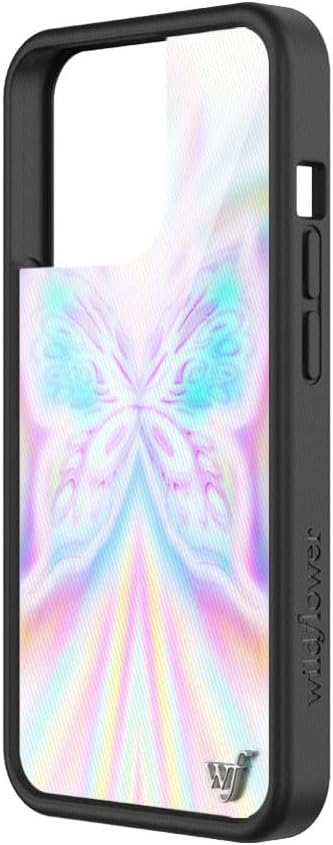 Wildflower Cases - Compatible with iPhone 13 Pro | Protective Black Bumper, 6.5ft Drop Test Certified, Women Owned Small Business | Purple, White, Aura, Modern, Trendy, Cute | Manifest
