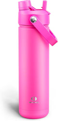 ENCOOL Insulated Water Bottle with Straw Stainless Steel Water Bottle, Leak-Proof, BPA-Free, Double Wall Vacuum Keeps Cold for 24 Hours for Sports, Travel, School (26 oz, Persian Rose)