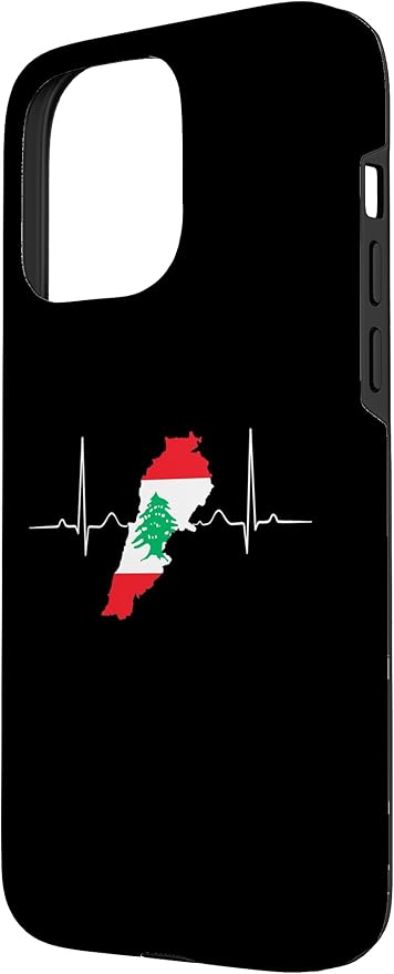 Lebanon Heart Lebanese Heartbeat Vintage Lebanon Map Case for iPhone 15 Pro Max