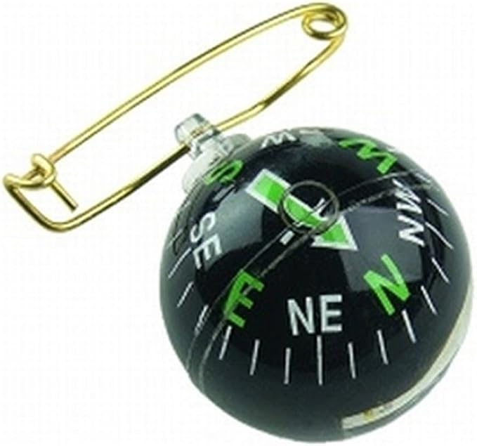 2 Survival Navigation Ball Pin On Compass Liquid Filled Camping Hiking Military