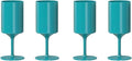 Knork Eco 4 Piece Party Cup, Outdoor Wine Stem, Blue