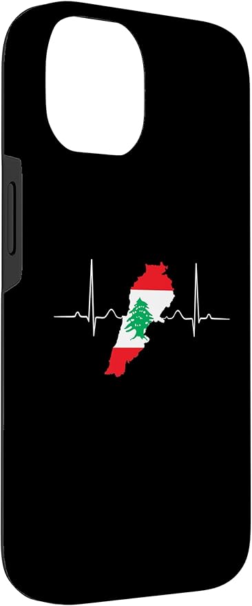 Lebanon Heart Lebanese Heartbeat Vintage Lebanon Map Case for iPhone 14
