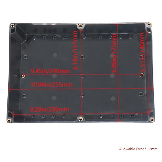Project Box IP65 Waterproof Junction Box ABS Plastic Electrical Boxes DIY Electronic Project Case Power Enclosure 10.35x7.17x3.74 inch (263 x 182 x95 mm)
