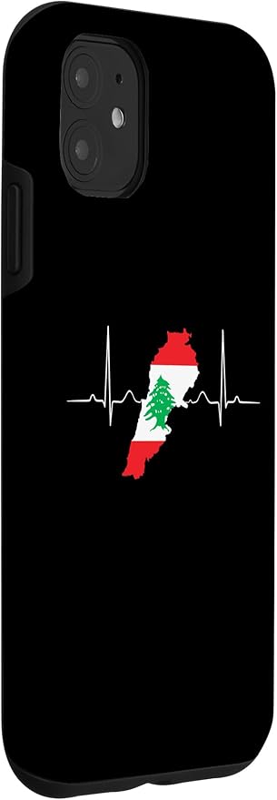 Lebanon Heart Lebanese Heartbeat Vintage Lebanon Map Case for iPhone 11