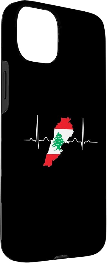 Lebanon Heart Lebanese Heartbeat Vintage Lebanon Map Case for iPhone 15 Plus